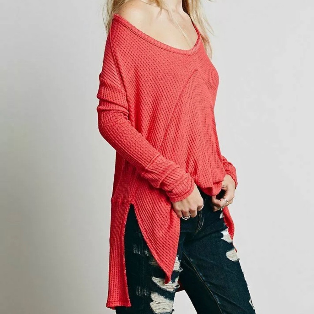 Free People Coral Tunic Top